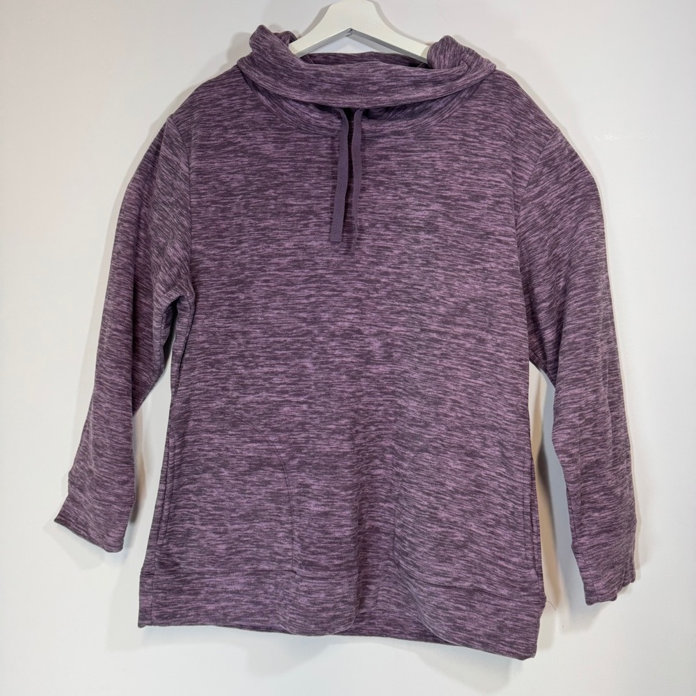 Stillwater Supply Co Purple Heather Cowl Neck Pullover Women’s Size XL‎